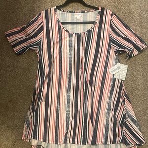 LuLaRoe Striped Perfect T Top